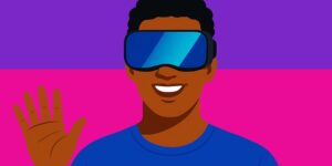 homem com oculos de realidade aumentada