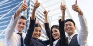 colaboradores felizes